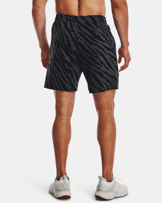 Men's Project Rock Rival Fleece Printed Shorts, Black, pdpMainDesktop image number 1